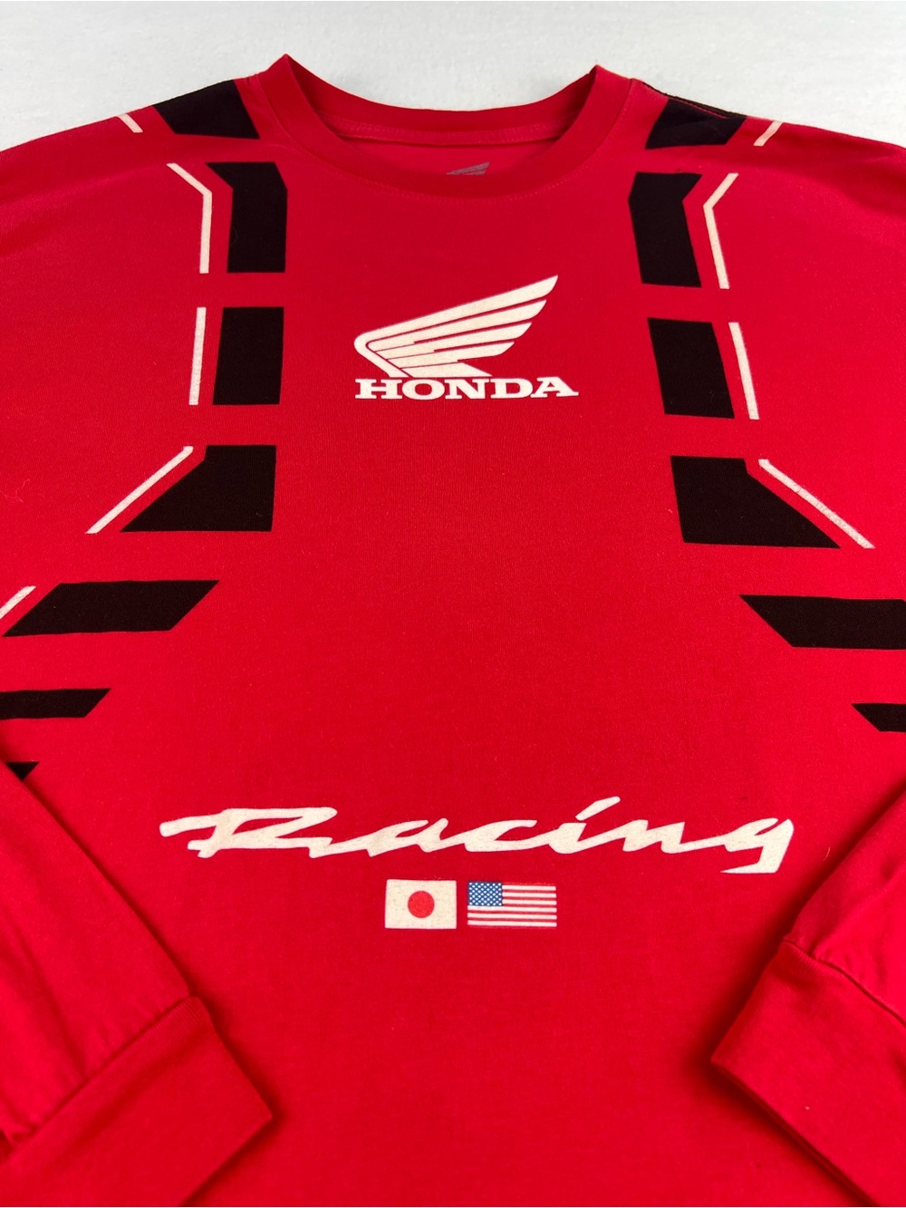 Honda Red Crewneck Tee with Wing Logo - Picture 2 of 7